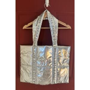 Bath & Body Works Silver Puffer Tote